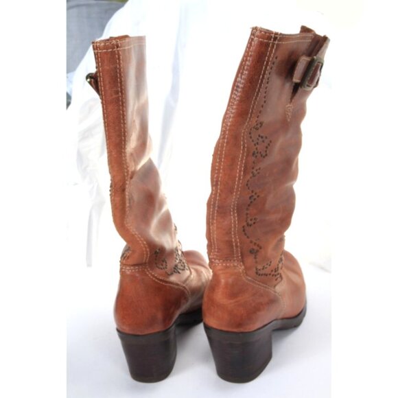 ARIAT pull on leather boots womens shoes brown womens sz 6.5 B - Picture 3 of 14